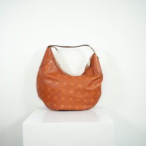 Gucci Horsebit Leather Glam Hobo Bag Orange